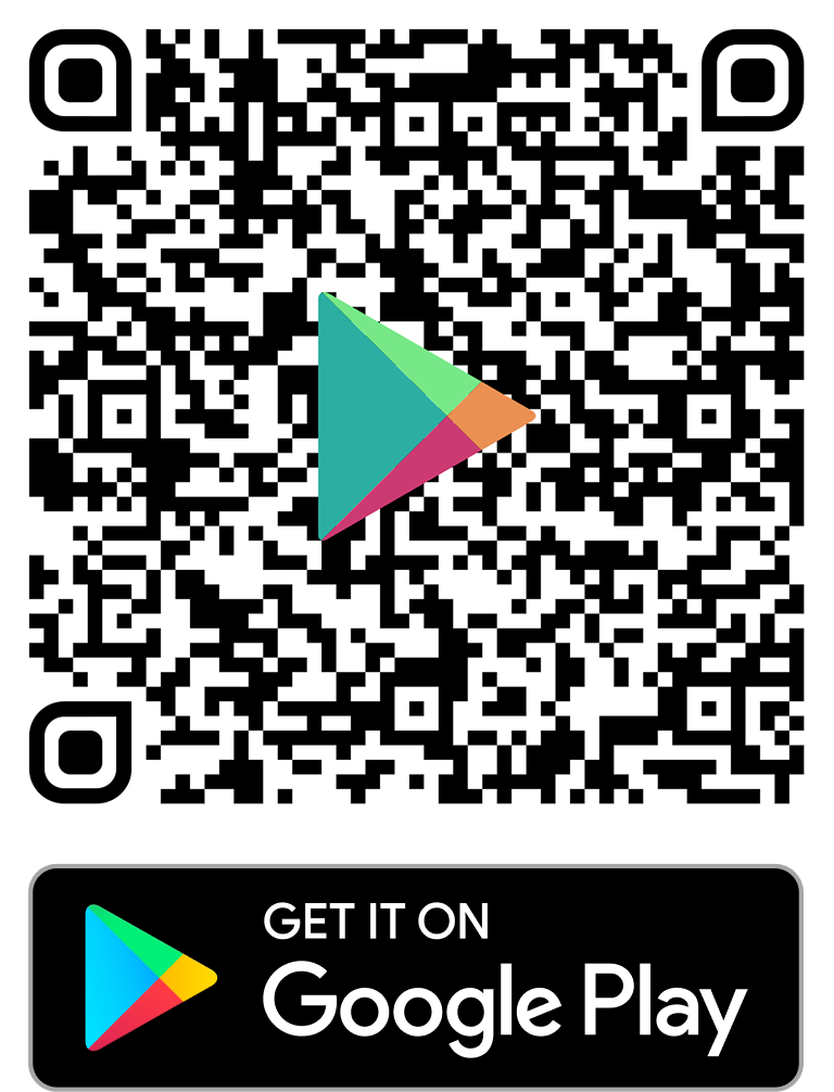 QR code with Google Play store logo and text 'Get it on Google Play'.
