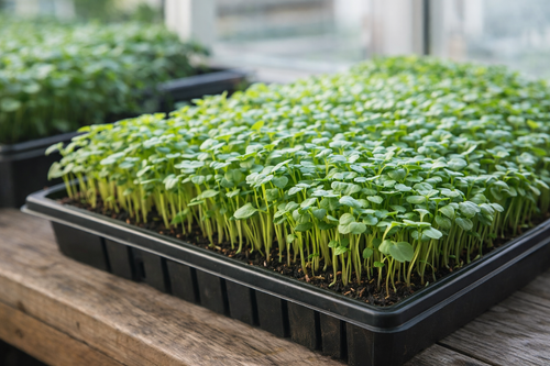Growing Microgreens in a Full Tray